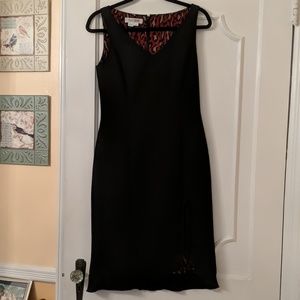 Little black dress Kay Unger size 6 with sexy slip